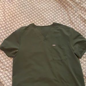 Figs Olive Green Scrub Top
